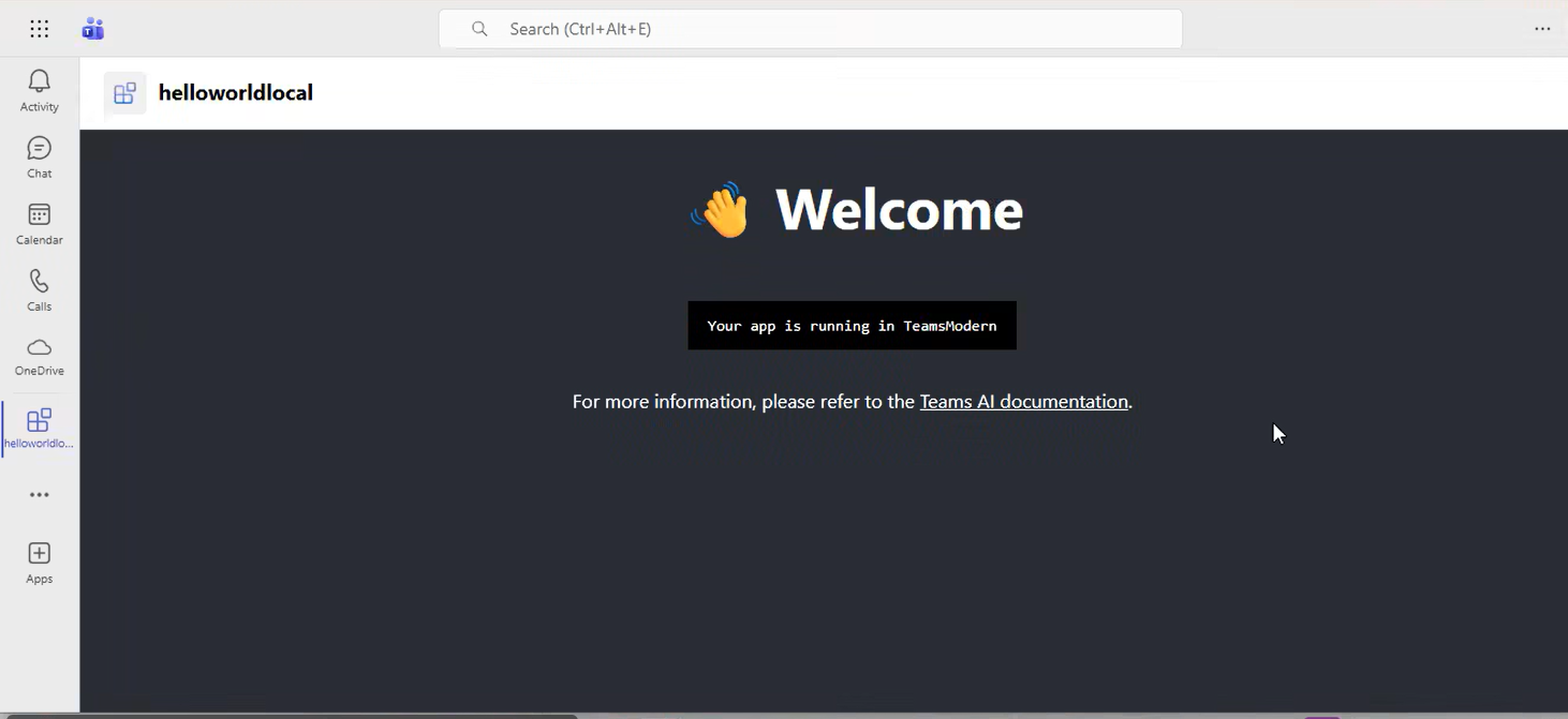 Captura de pantalla que muestra el mensaje para probar la aplicación ahora o posterior.