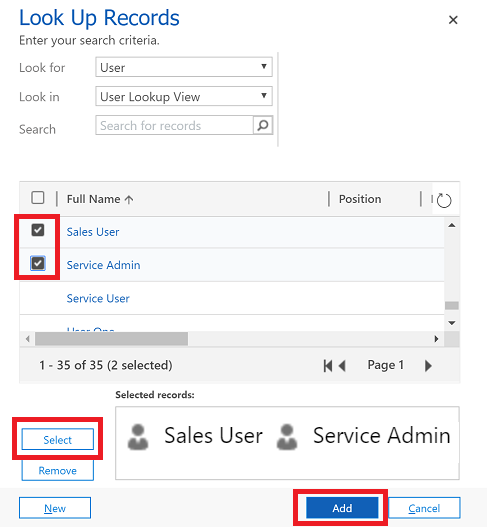 Hautatu erabiltzaile edo talde izenak.