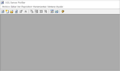 Captura de pantalla que muestra SQL Server Profiler.