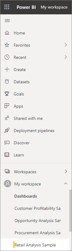 Captura de pantalla que muestra la barra de navegación.