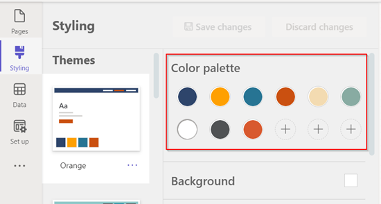 Estilo-laneko kolore-paleta.