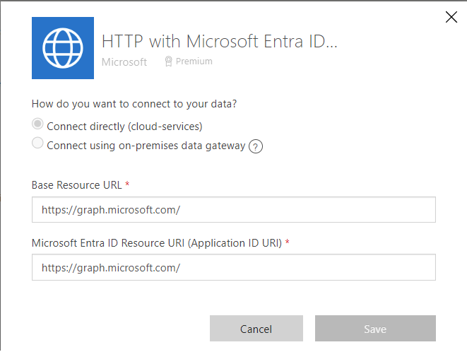 Konexiodun Microsoft Entra HTTP bat ezartzea