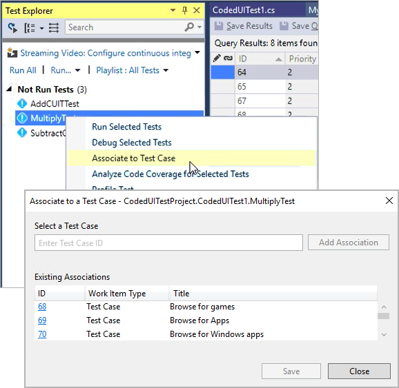 Associate Automation With Test Case