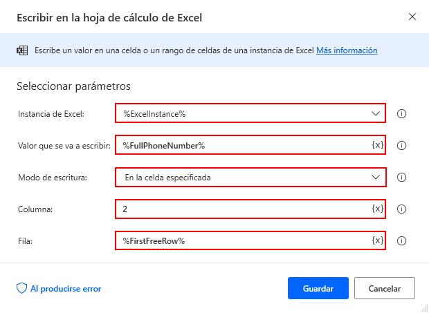 Captura de pantalla de la acción 