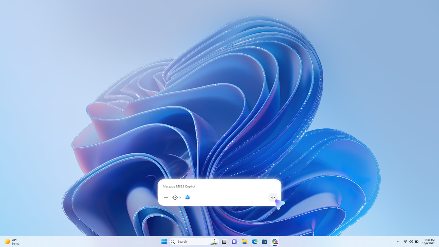Captura de pantalla de Microsoft Copilot en el escritorio.