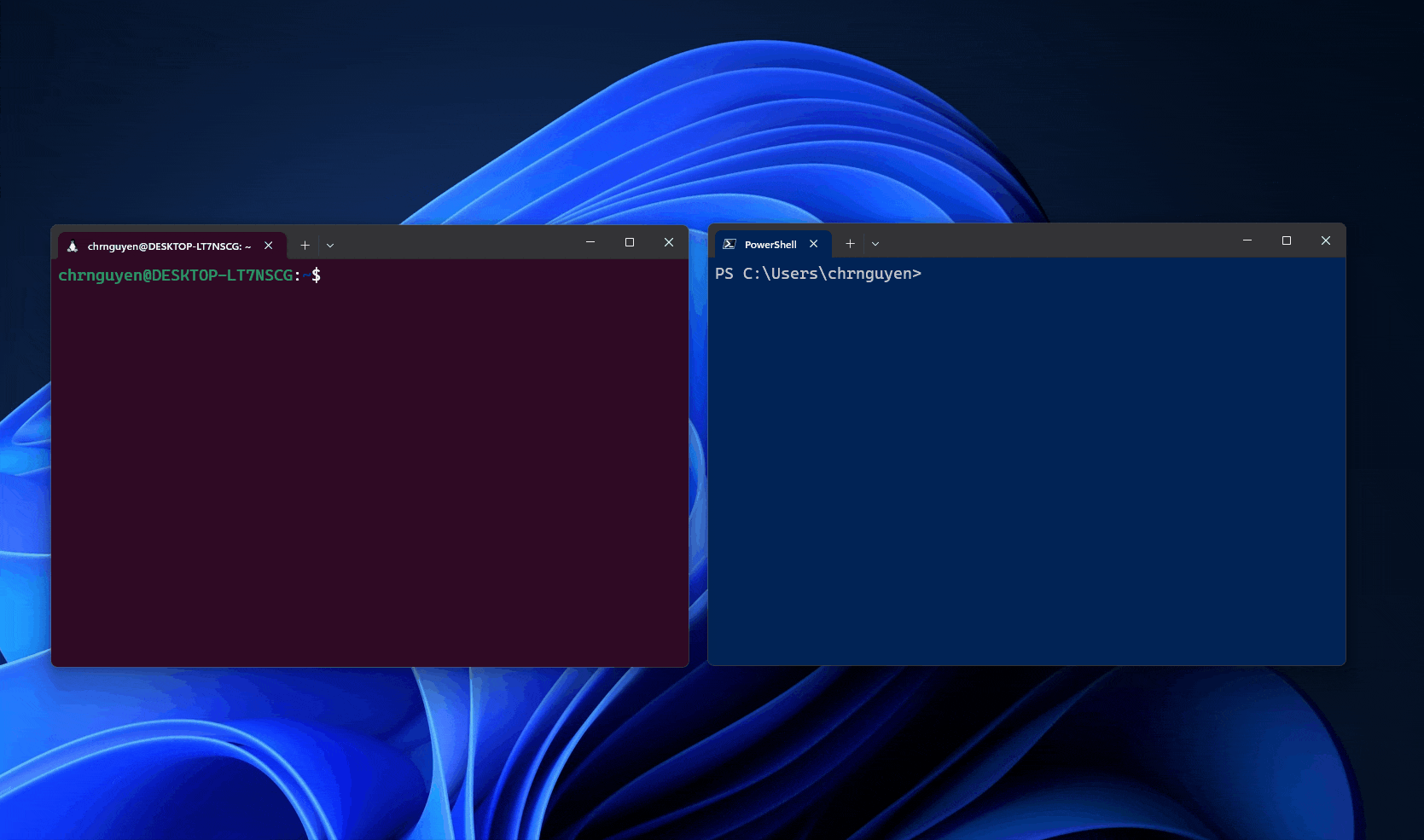 Arrastrar y colocar pestañas en las ventanas de Terminal