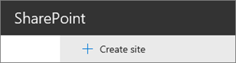 Image of the Create site option