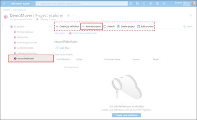 Screenshot of the Overview tab within the Azure portal illustrating the modification of filters.