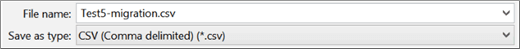 Shows the Save As CSV option in Excel.