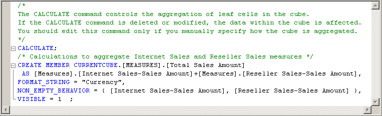 Scripts in Calculation Expressions pane Scripts in Calculation Expressions pane