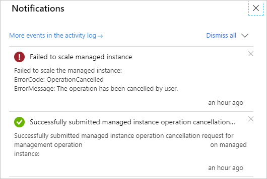 Canceling operation result