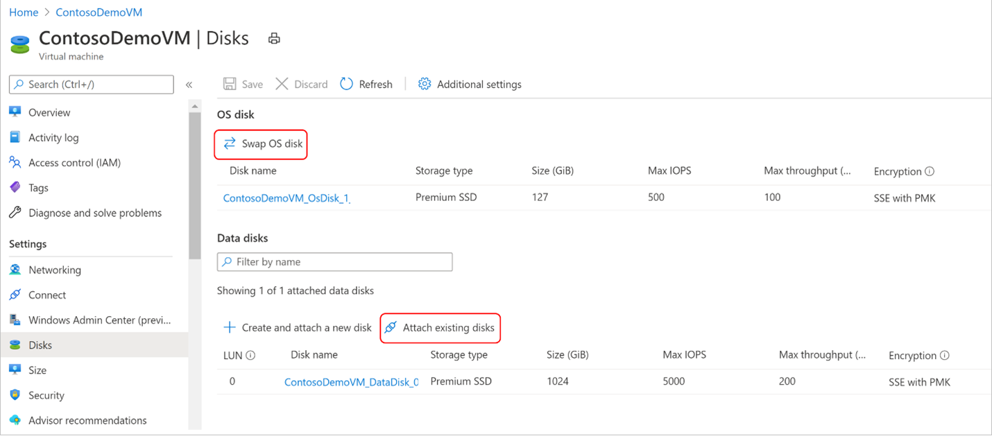 Swap OS disks