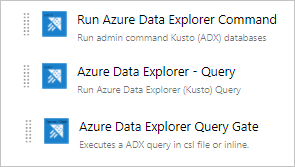 Screenshot of task types available in the Pipeline Tools extension.