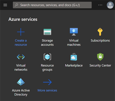 Shows adding a storage accounts in the Azure portal.