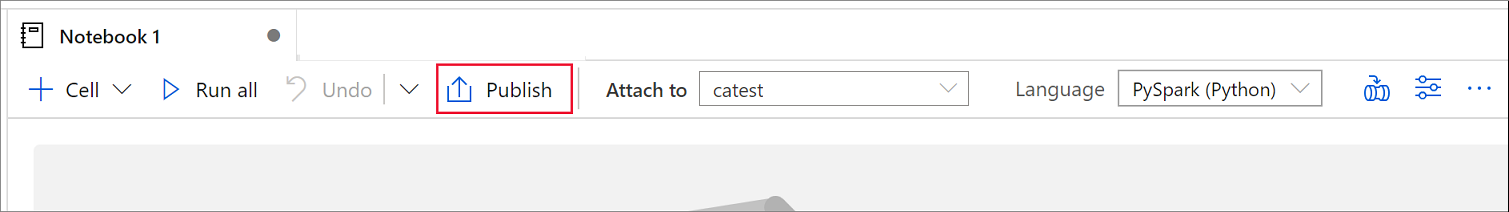Screenshot of publish-notebook