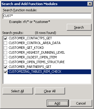 8c7f9081-80aa-4bfe-8f06-2c751758ddd0 DDEX plug-in Search and Add Modules dialog box