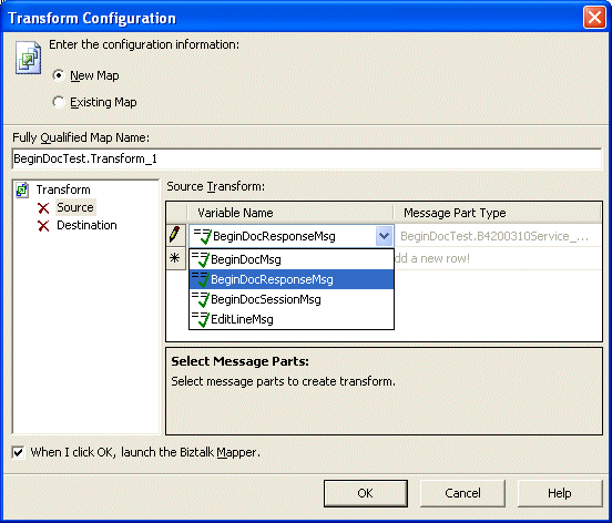 JDE_transform_source Shows where to select BeginDocResponseMsg.