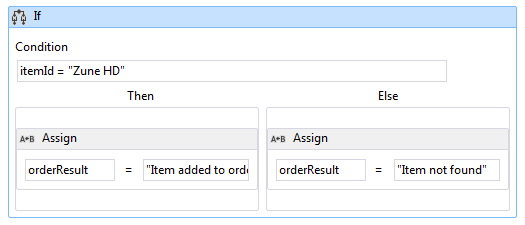 Assigning the result of the service call