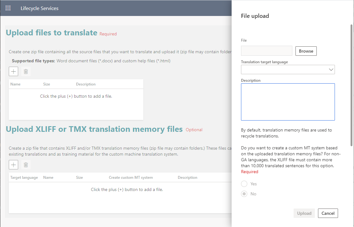 TM upload TM upload.