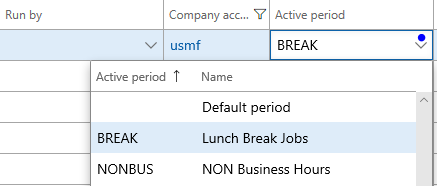 Screenshot of the Assign Active Period form.