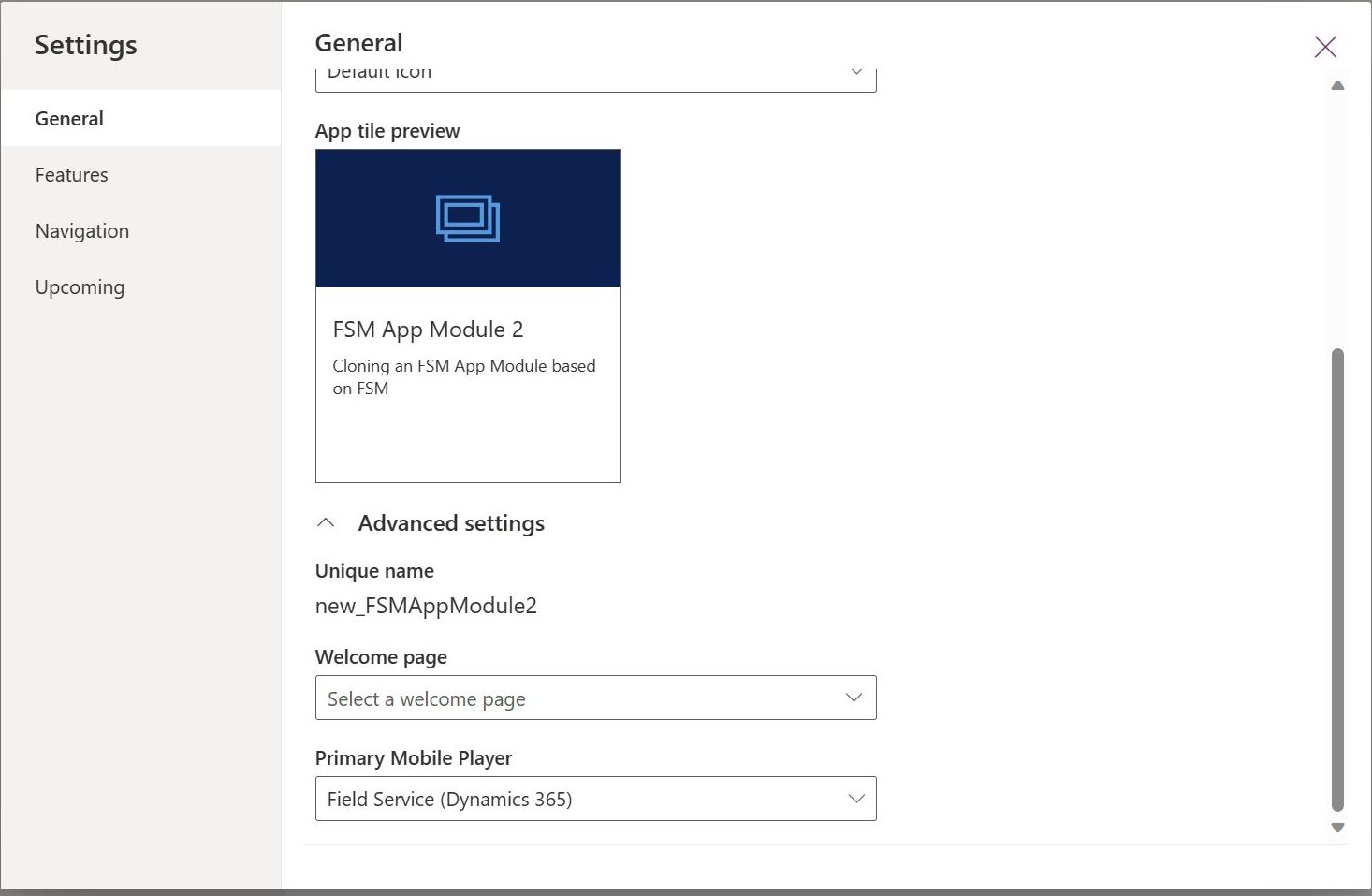Screenshot of the primary mobile player in Power Apps.
