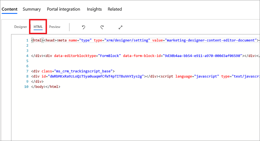 Add code in HTML tab Add code in HTML tab.