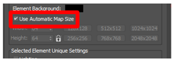 Use Automatic Map Size Use Automatic Map Size.