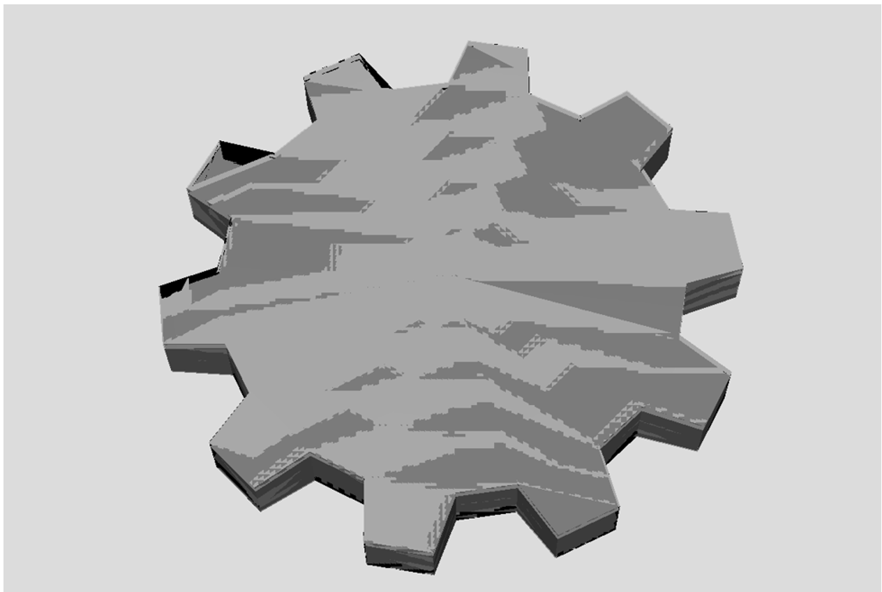 Increase distance between geometry faces Increase distance between geometry faces.