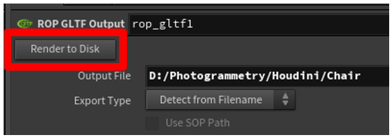Render to Disk button Render to Disk button.