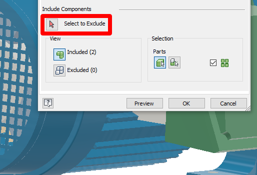 Select to Exclude option Select to Exclude option.