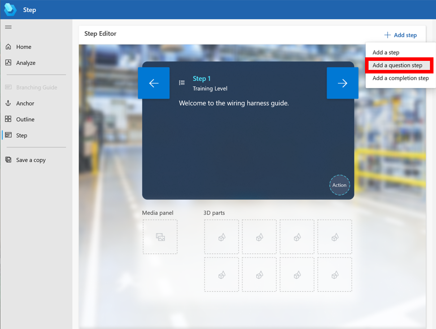 Step Editor with Add command Step Editor with Add command.