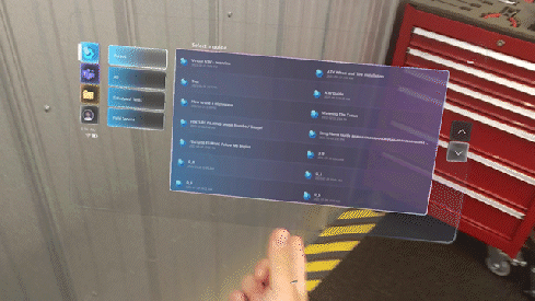 Animation of moving the Main menu Animation of moving the Main menu.