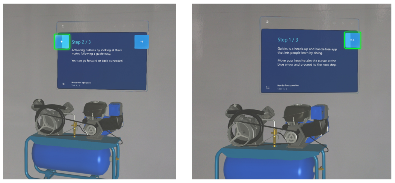 Moving through a guide Moving through a guide.