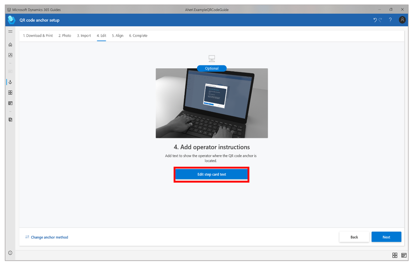 Edit step card text button Edit step card text button.