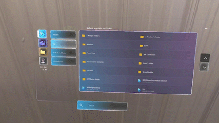 Animation of searching for a guide by using the holographic keyboard Animation of searching for a guide by using the holographic keyboard.