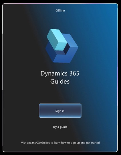 Screenshot of sign-in page when offline Screenshot of sign-in page when offline.