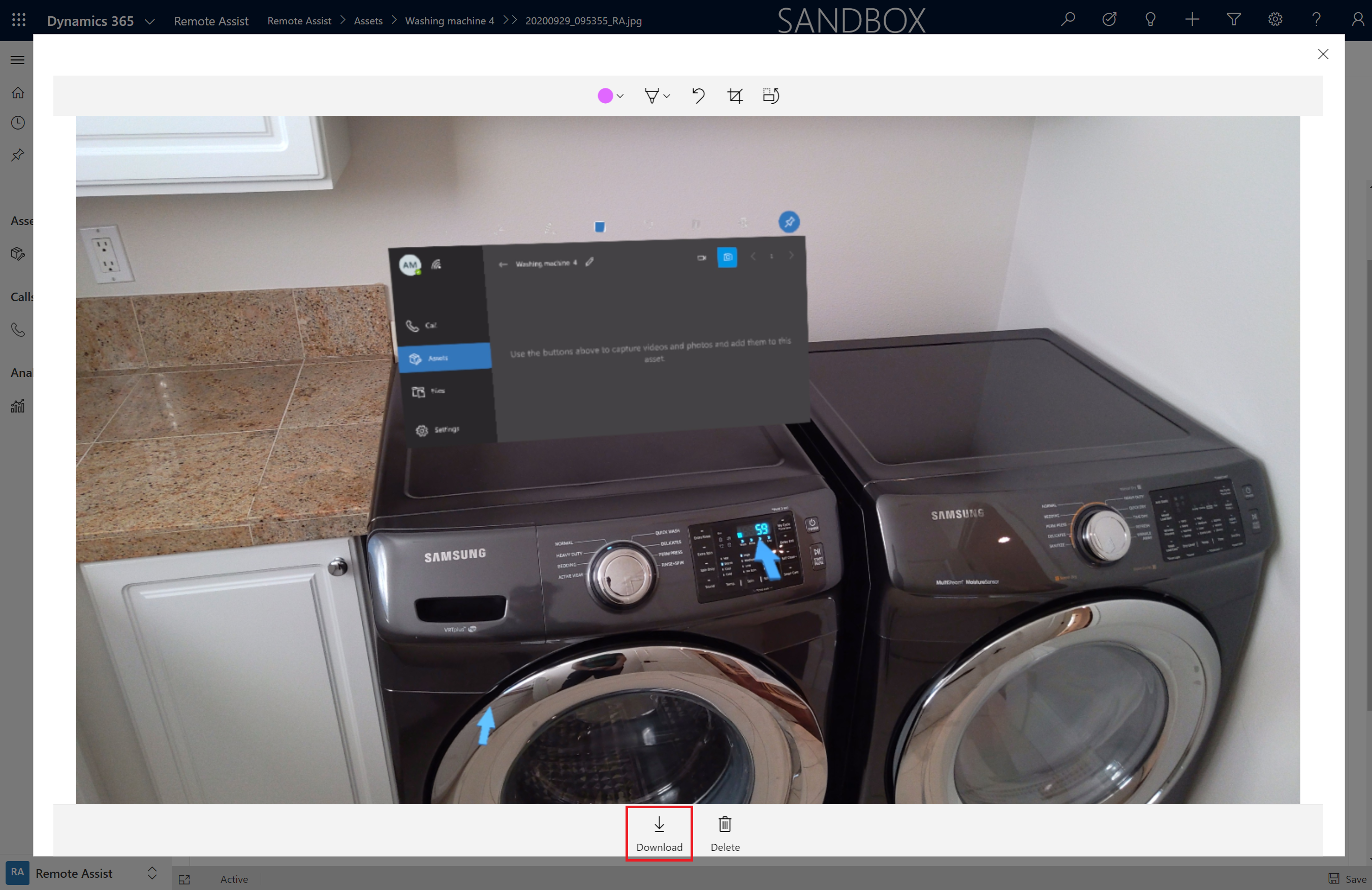 [Screenshot of the asset capture image download Screenshot of the asset capture image download.