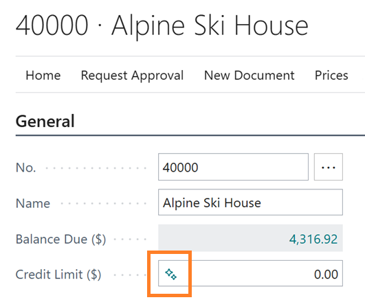 Suoraan kentän syöttöruuduissa näkyvä säkenöintikuvake