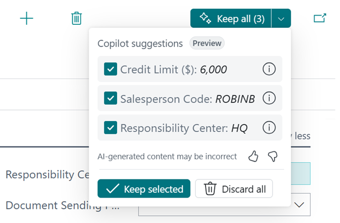 Sivun yläosassa näkyvä Säilytä kaikki -valikko