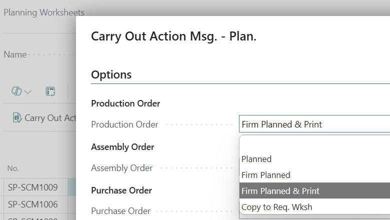Toimenpideviestien toteuttaminen