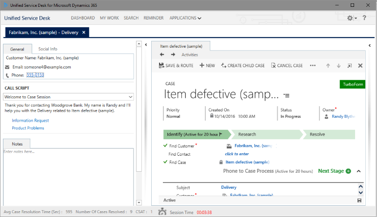 Air theme in Unified Service Desk Air theme in Unified Service Desk.