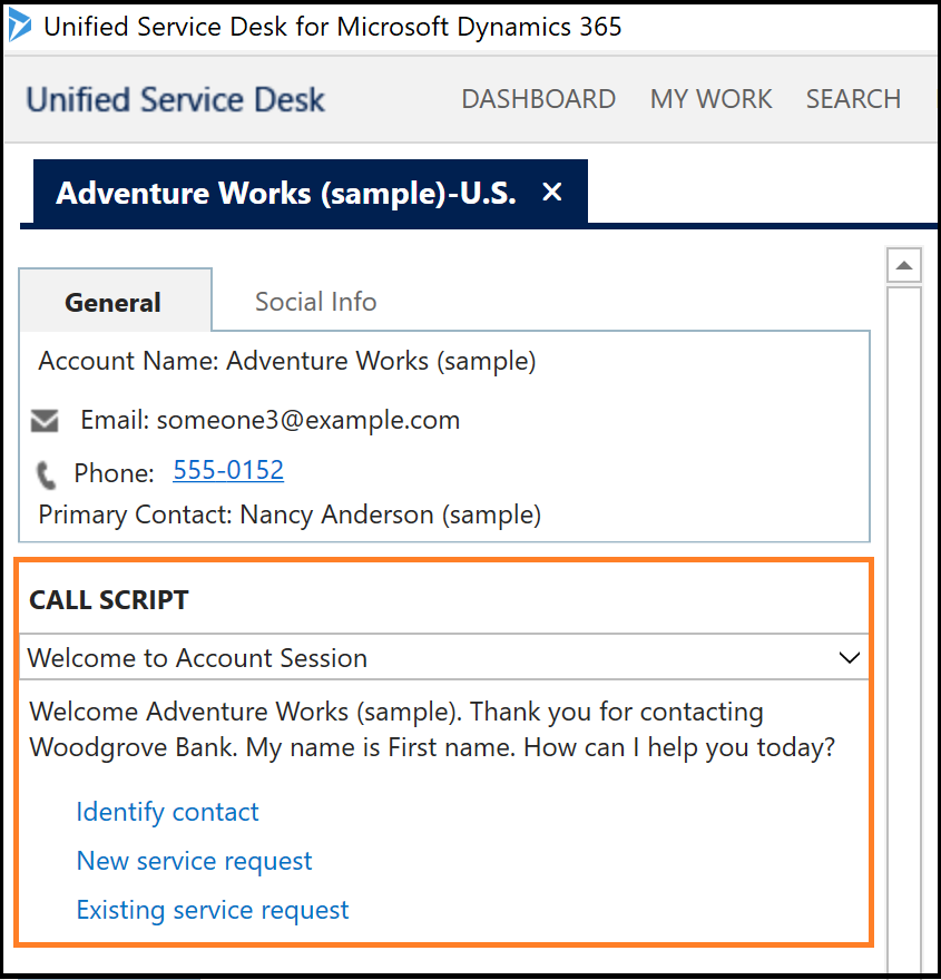 Agent script in Unified Service Desk Agent script in Unified Service Desk.