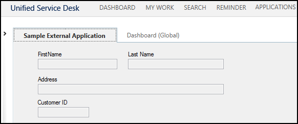 Sample external app in Unified Service Desk Sample external app in Unified Service Desk.