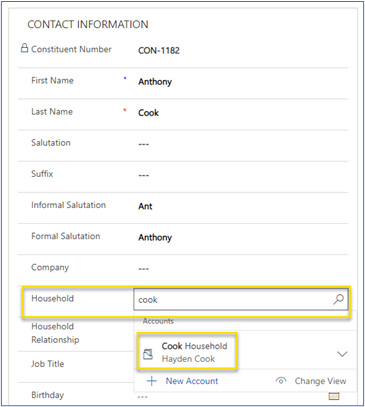Select household Select household.