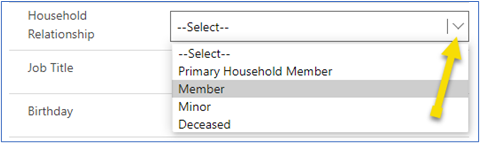 Choose household relationship Choose household relationship.