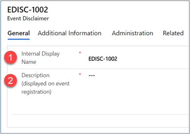 Add a new Event Disclaimer Add a new Event Disclaimer.