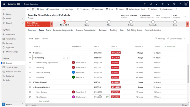 Dynamics 365 Project Operations