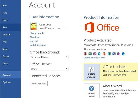 Microsoft Office automaattinen päivittäminen ei ole käytössä - Office 365 |  Microsoft Learn