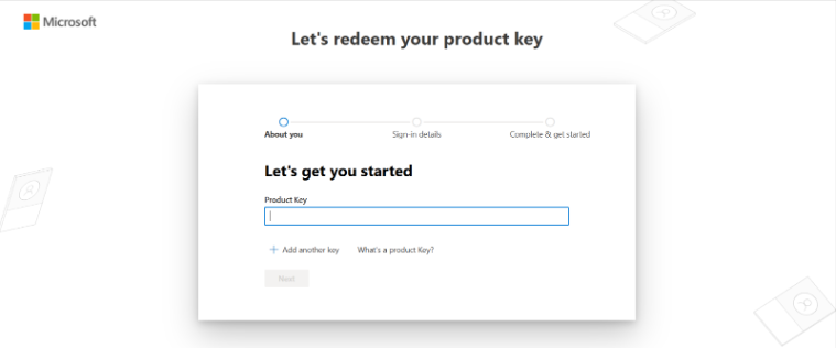 Screenshot that shows where to enter the cloud license key.