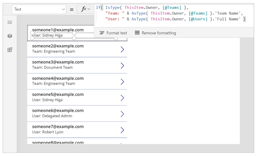 Valikoima ja AsType.